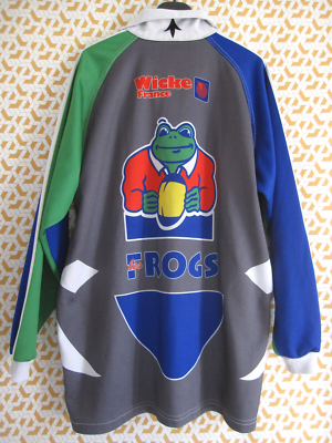 Maillot Rugby Les Frogs Bretagne Decoux Kiloutou 90'S vintage Homme - 8
