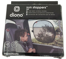 Diono Sun Stoppers Car Window Shades2pk Car Sunshade for Side Window Suction cup