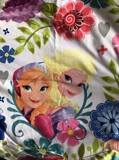 Disney Frozen Anna Elsa Full Flat BedSheet Material Floral