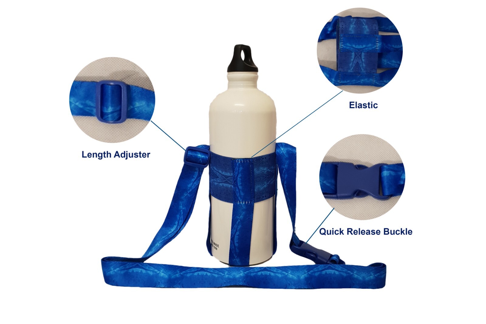 Shoulder Strap HandsFree Bottle Flask Carrier Minimalist Easy to Carry