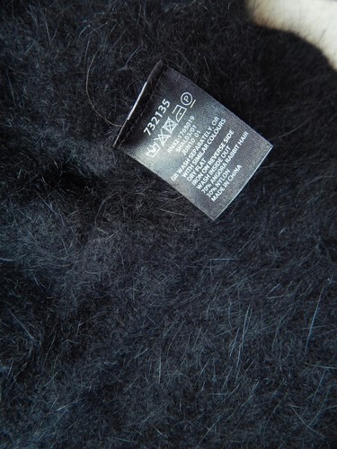🔻Monsoon Long Sleeve Black Bolero Cardigan open front Size L 70% Angora - Picture 7 of 8