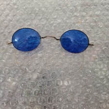 Rare Antique 1800s 1900s Early Cobalt Blue Sunglasses Victorian