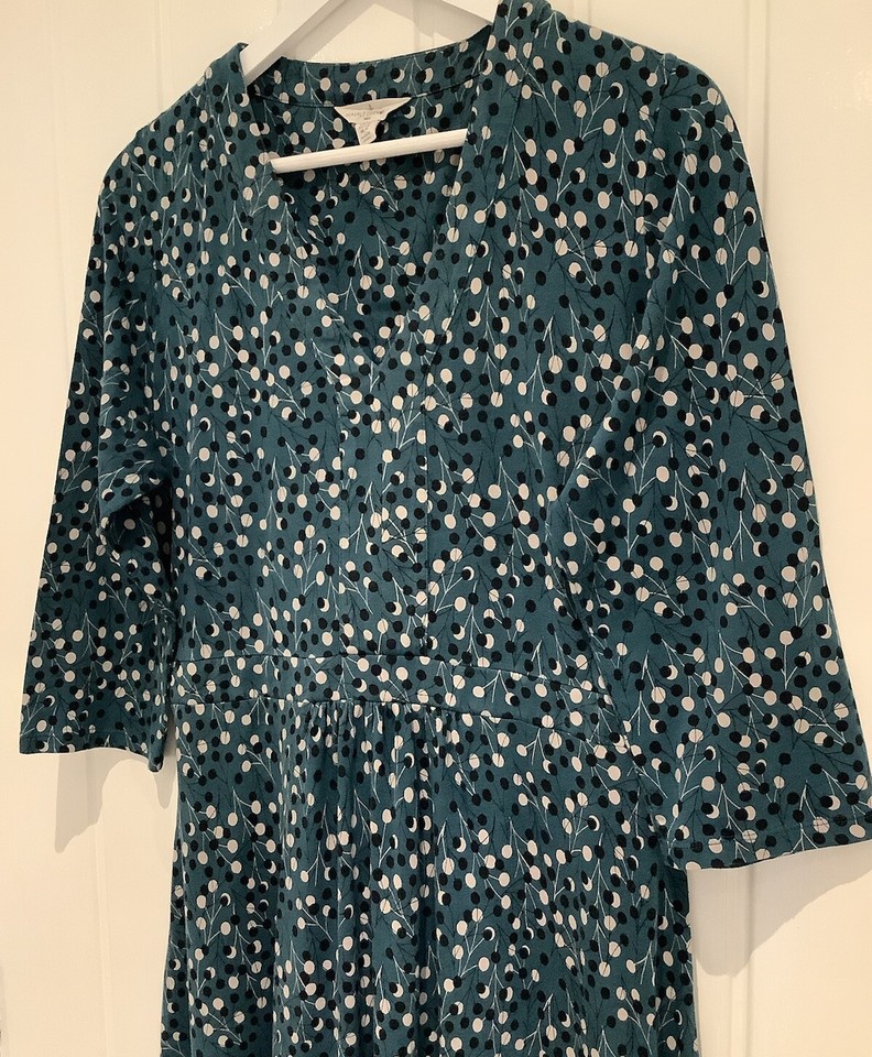 Ladies SEASALT Teal Organic Jersey Midi Dress, Size 16 Tall eBay