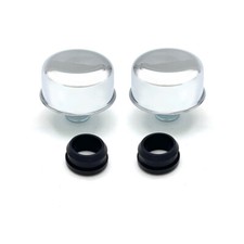 Valve Cover Breather Caps Push-in Chevy Pontiac Olds Ford Mopar Chrysler Chrome