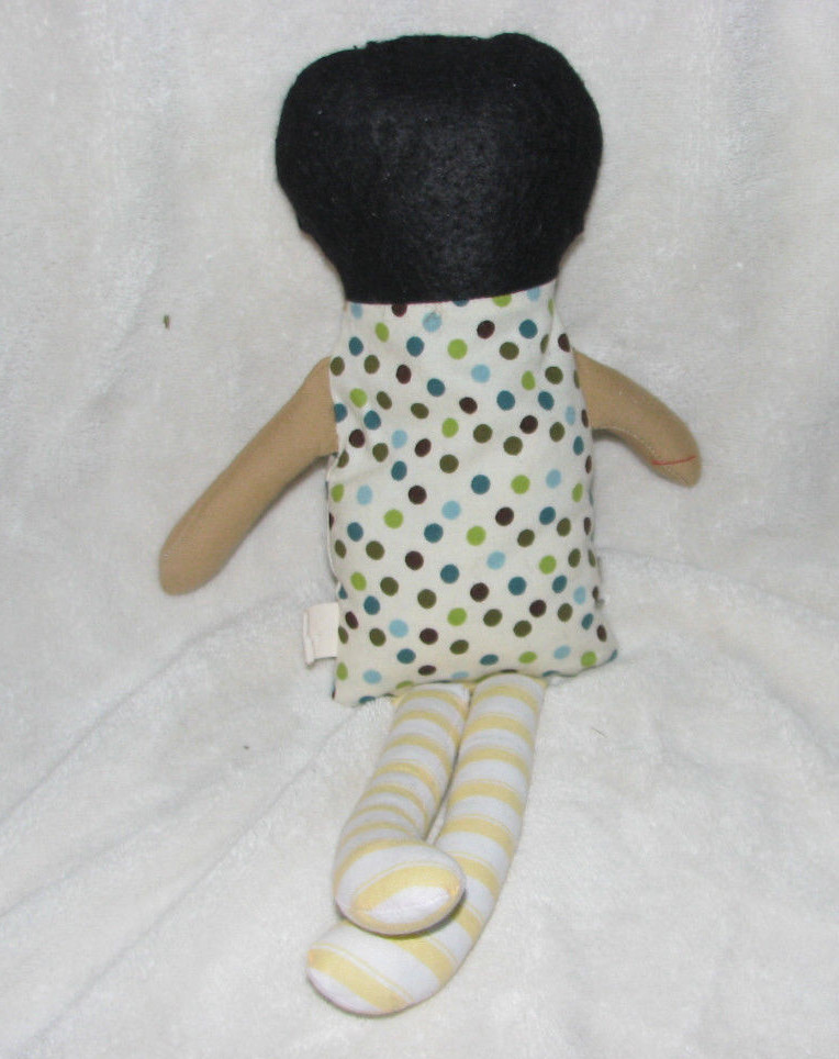 THREADED BASIL CLOTH BABY GIRL DOLL STUFFED SOFT TOY HANDMADE ARTIST - Main Image