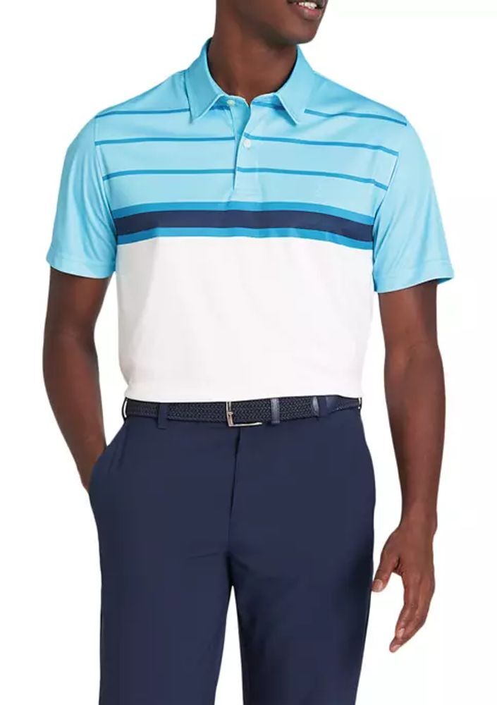 Рубашка-поло IZOD с коротким рукавом и принтом в виде цветных блоков пуговица Холостяк X-Large 7490₽