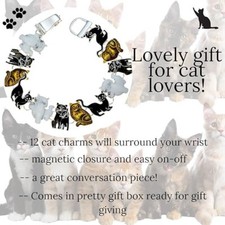 Cat lovers bracelet, 7 inch