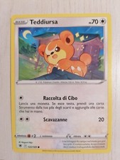 Carta Pokémon spada e scudo lucentezza siderale 122/189 teddiursa nuova