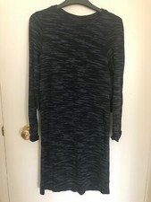 Used Topshop Navy and Blue Striped Dress with Open Back UK Size 8