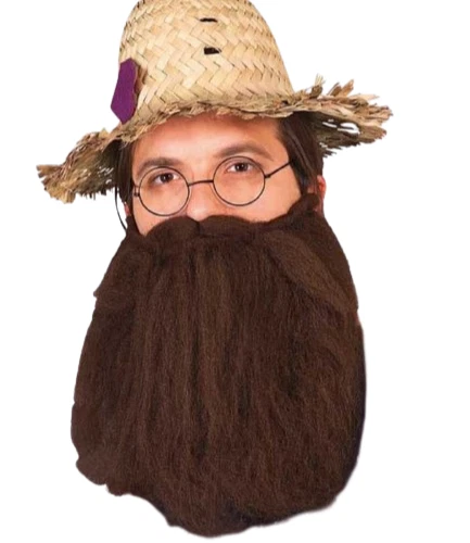 14" Barba y Bigote Hillbilly Granjero Desfile Teatral Escenario Niño o Adulto TV Foto 2 de 4