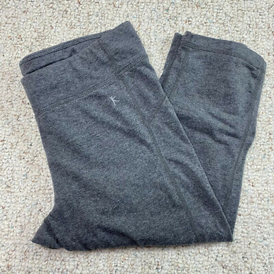 Danskin Active Pants sz S Gray Fitted Straight Crop Normcore Athleisure