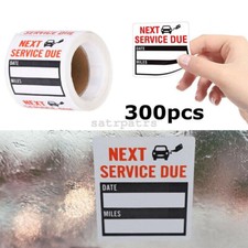 300PCS Oil Change Service Reminder Stickers Window Lite Sticker Pack 2"x2" NEW