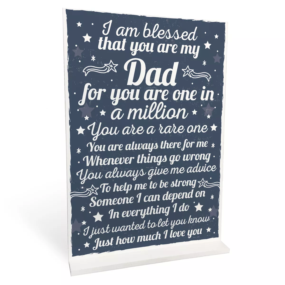 THANK YOU DAD Daddy Daughter Gifts Plaque Birthday Christmas Dad