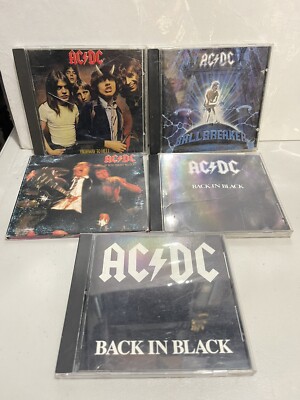 LOT BUNDLE OF ACDC CD LOT BUNDLE BACK BLACK HIGHWAY HELL BALLBREAKER