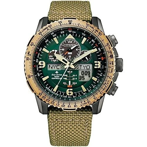 Citizen men's eco drive khaki military hotsell strap watch