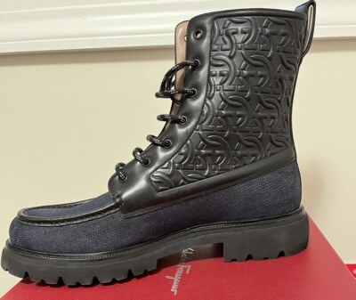 Salvatore Ferragamo Marshall 11.5 M Black Calf LEATHER And  display picture 3