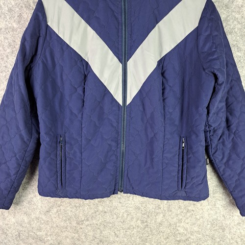 Vintage Volcom Jacket Womens 12 Blue Full Zip Winter Pockets 7968 - Picture 10 of 13