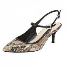 JENN ARDOR Hebe Slingback Pump Roccia KITTEN HEEL FAUX SNAKE SKIN SIZE 6.5