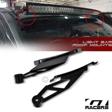 Blk Roof Pillar Mount Brackets For 50" Curved Led Light Bar Frc 2007-2013 Tundra
