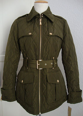 Michael Kors jacket women's quilted jacket between-seasons jacket olive size XL NEW with tags