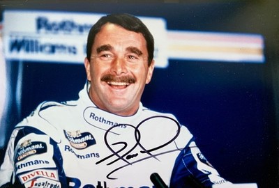 NIGEL MANSELL handsign. Foto 18,5x12,5 cm Rothmans Formel 1 Weltmeister 1994