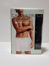Calvin Klein Cotton Men's Boxer Briefs in Black Size XLarge - Pack of 3