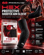 McDavid HEX Protective Shooter Arm Sleeve Black Single Adult Medium