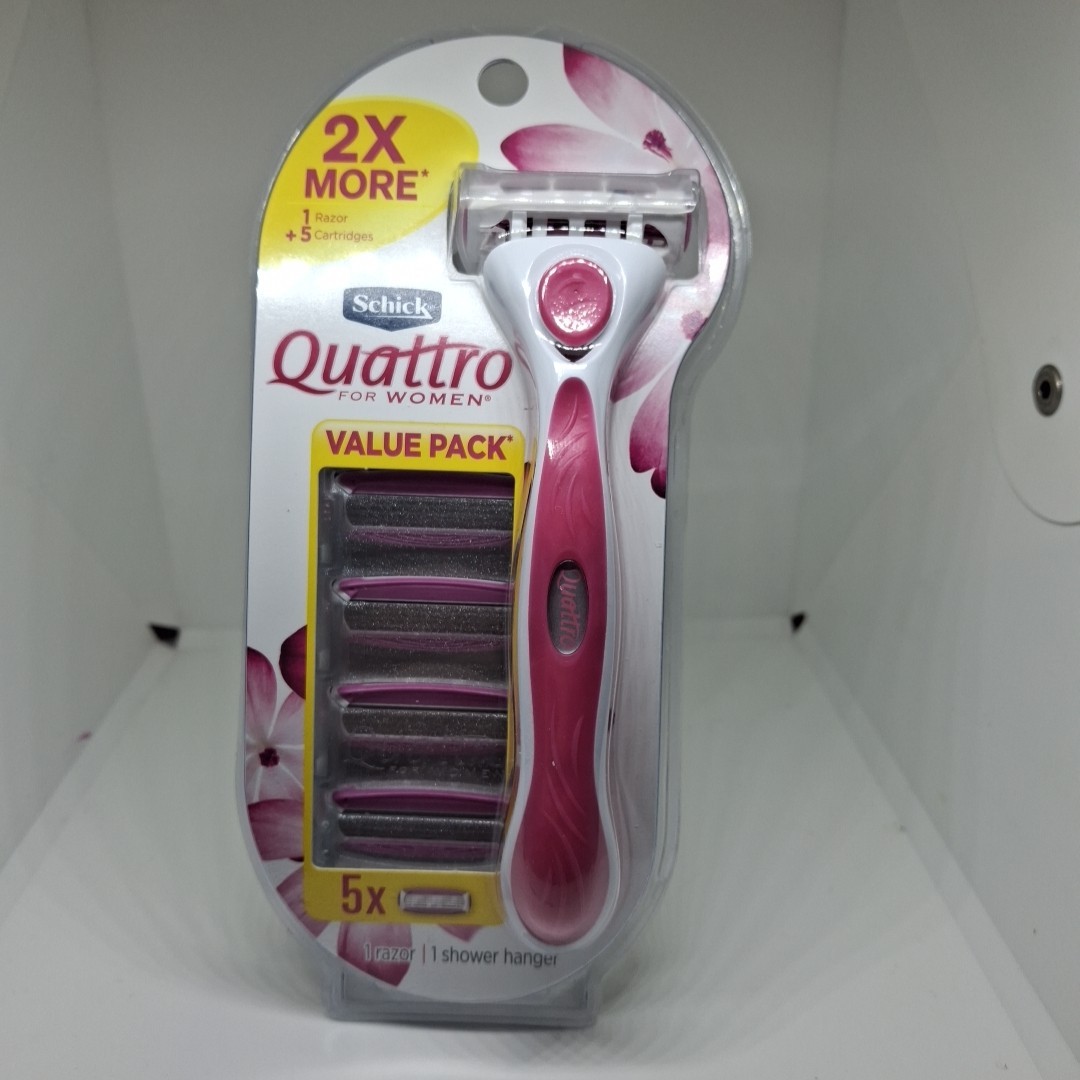 Schick Quattro Women'S Razor Value Pack - 1 Handle & 5 Refills