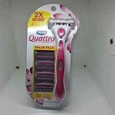 Schick Quattro Women'S Razor Value Pack - 1 Handle & 5 Refills
