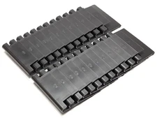 Akro-Mils 40410 Black Plastic Label Holder, 2-1-/4" x 4", 24pcs