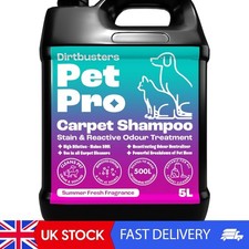 Concentrated 5L Pet Carpet Cleaner Shampoo with Odour Neutraliser & Fresh Scent 6.20 per litre