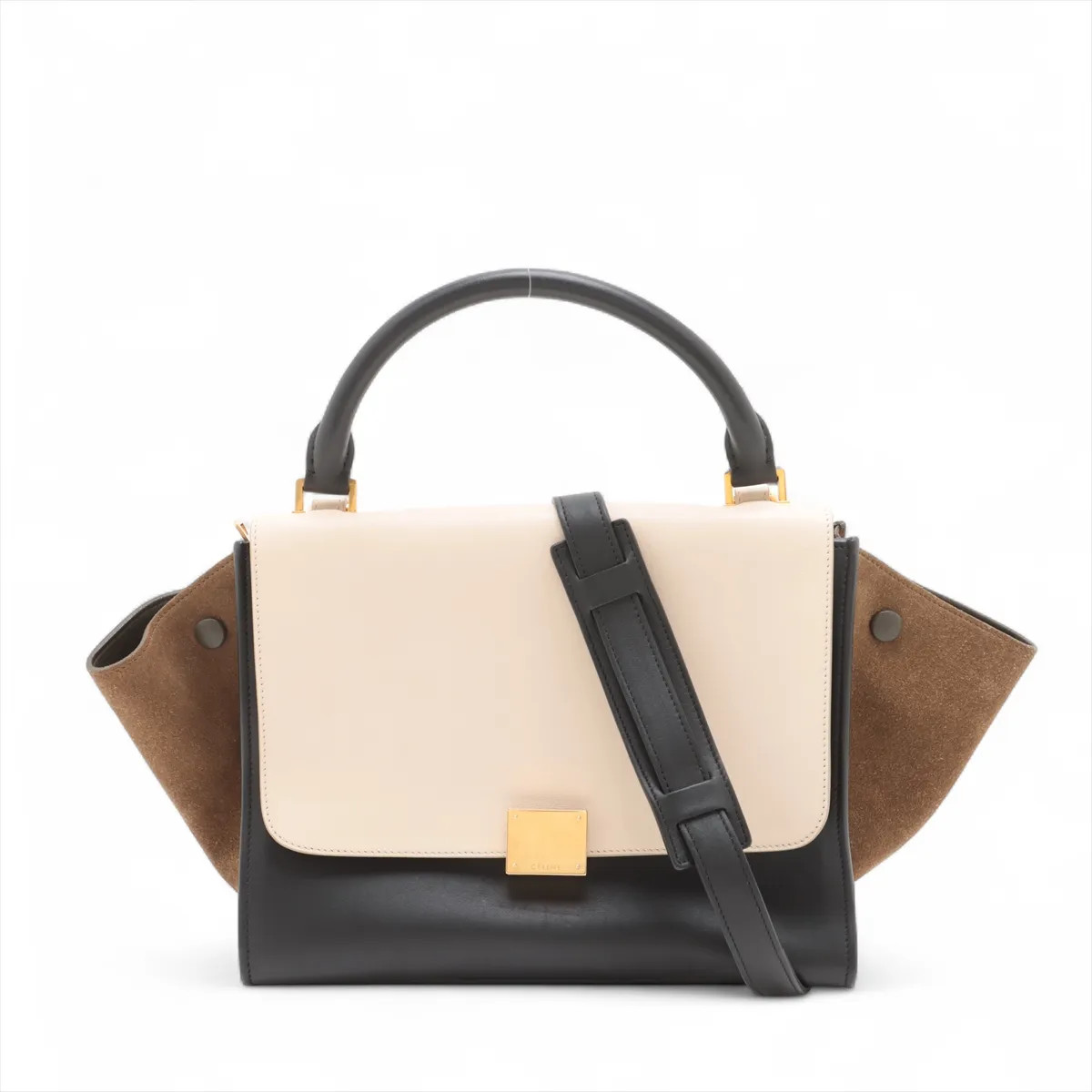 バッグ CELINE TRAPEZE SUEDE LEATHER HAND BAG Celine Trapeze leather x suede 2 Way Handbag Multicolor | eBay