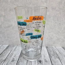 VTG Libby Glass Cocktail Recipe Glass Colorful MCM