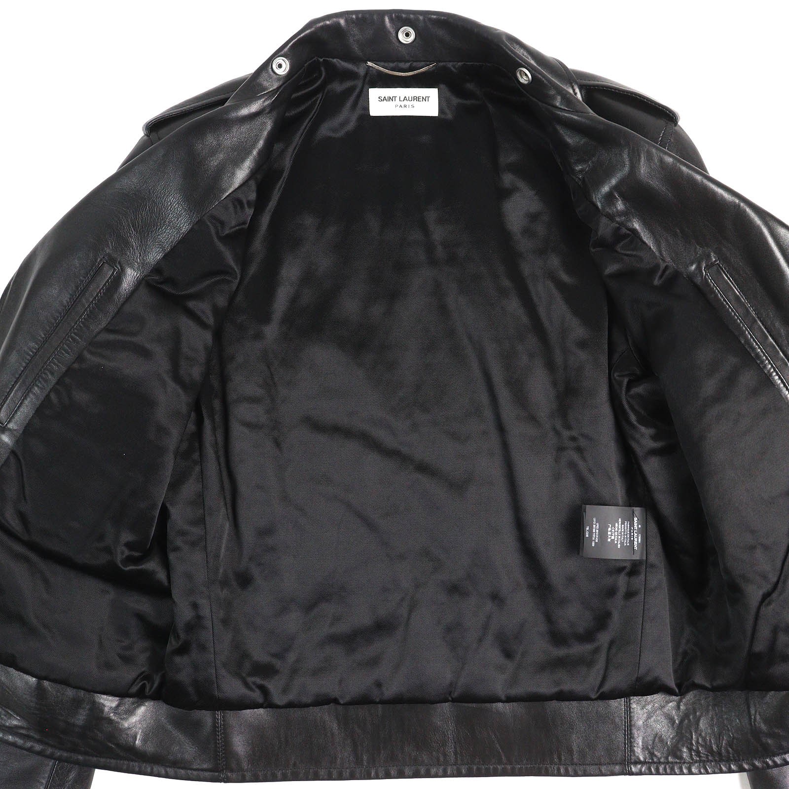 Giacca pelle agnello moto Saint Laurent Eddy Classic 48 in buone condizioni