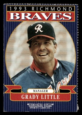 1993 Bleacher Bums Richmond Braves Grady Little #25 Richmond Braves  Excellent