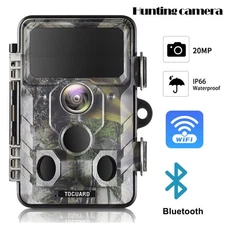 1296P Trail Camera 20MP WiFi Wildlife Hunting Night Vision Motion Waterproof Cam