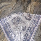 2026 HERMÈS Blue/White Nautical Paisley Metallic Woven Silk Losange Scarf — photo 6
