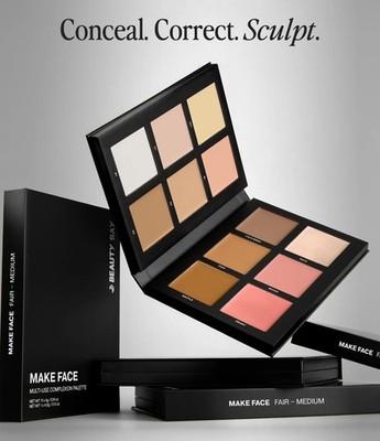 Luxuriöses Make-up, Beauty Bay Multi Use Teint Palette, volle Größe, brandneu