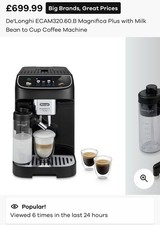Delonghi Magnifica Plus Bean to Cup Coffee Machine – Black | ECAM32060B