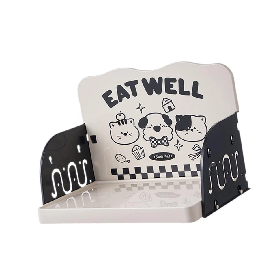 Elevated Cat Feeding Table Spacious Elevated Food Plate Kittens Dining Table