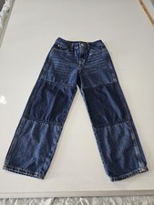 H M Jeans Denim Boys Baggy Fit Waist Medium Wash Blue Size 10