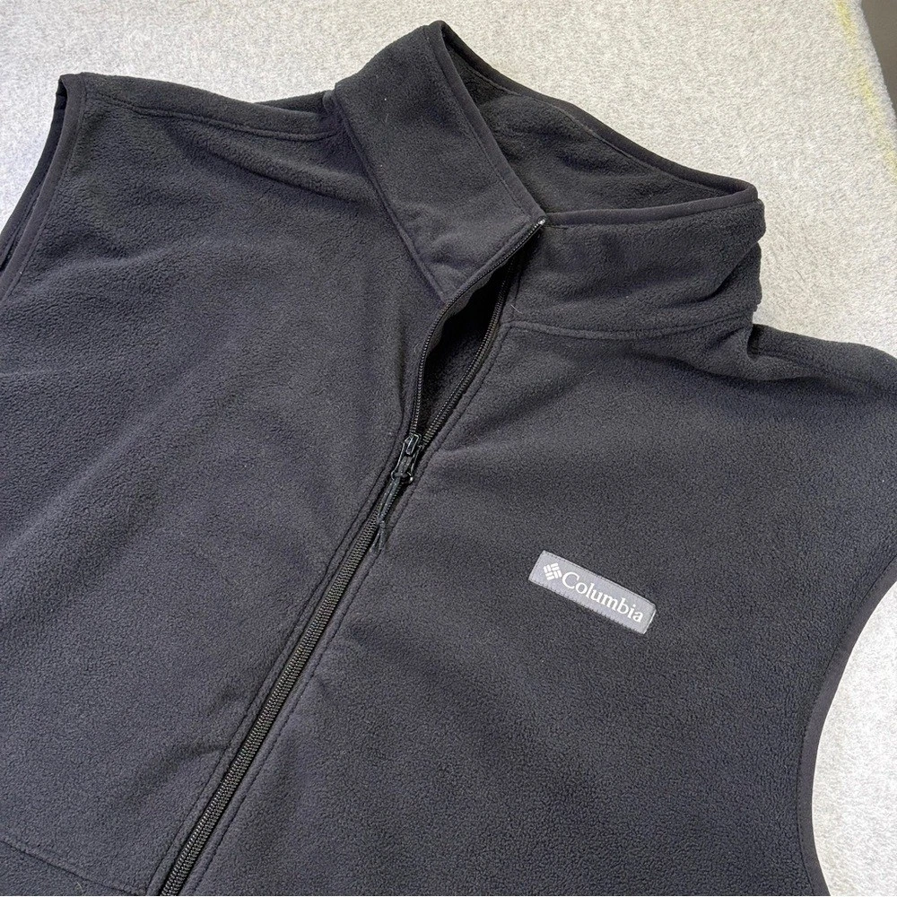 Columbia Sportswear Fleece Vest Gray Full Zip Outdoor Layering XXL
