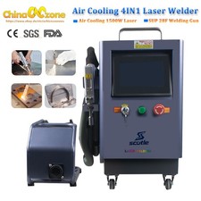 Laser a fibra portatile 1500W raffreddato ad aria 4 in 1 dispositivo di saldatura e pulizia EU