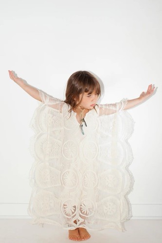 Jens Little Pirates Romantic Little Mykonos Kaftan Dress S Beige Natural Pixie