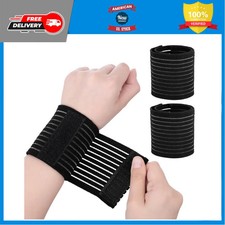 2 PCS Elastic Wrist Support Brace Breathable Adjustable Wrist Wrap Pain Relief