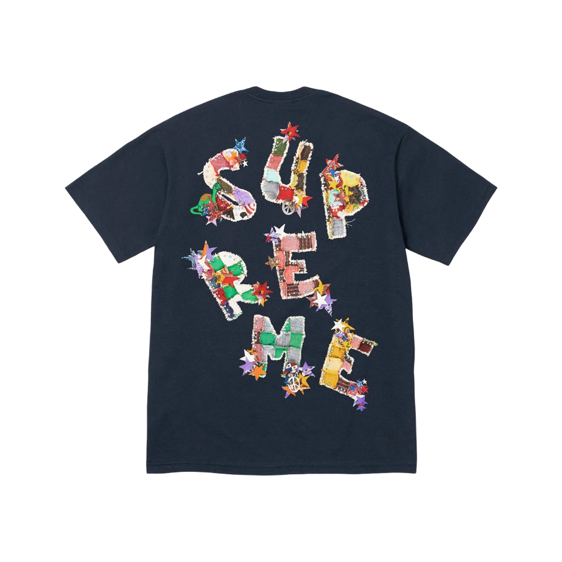 T shirt Supreme Patchwork Bleu Marine   24SS
