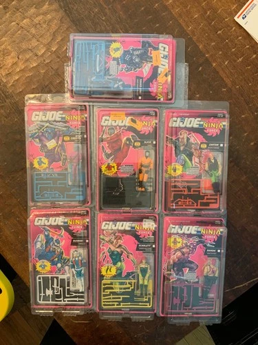 G.I.Joe 1993 Ninja Force Mint on Card Complete Set (7 Figures MOC) Zartan!!