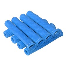 8PCS Blue 1200° SPARK PLUG WIRE BOOTS HEAT SHIELD PROTECTOR SLEEVE for SBC BBC[