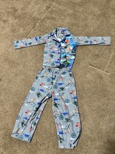 4T Disney Planes 2 Piece Fleece Button Up Pajamas