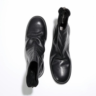 GUIDI 986 Back Zip Boots Men Full-Grain Horse Leather Black 41 or